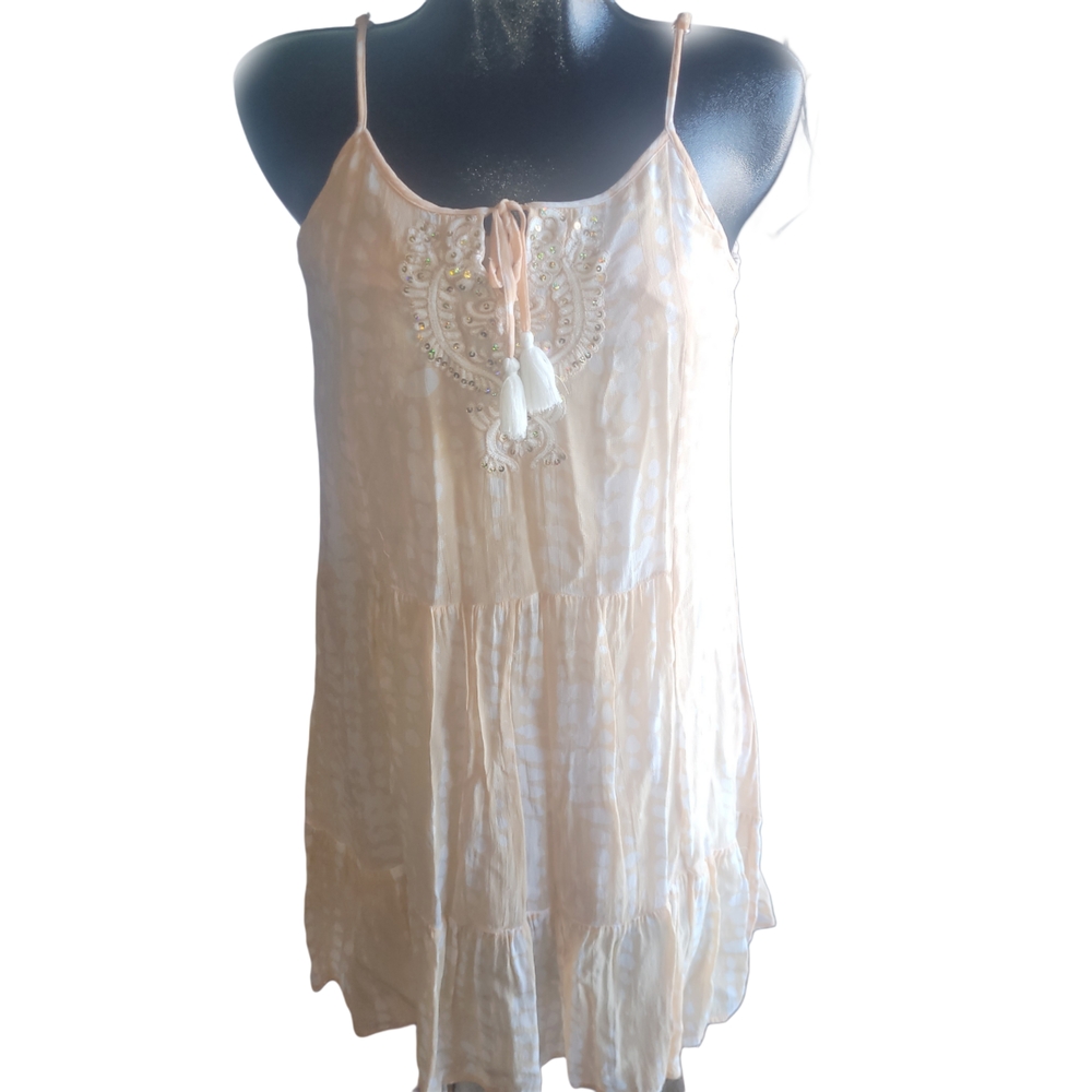 ESQUALO Cream Midi Dress